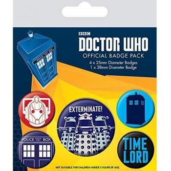 Pyramid international doctor who exterminar badge multicolor 10x 125x 13cm