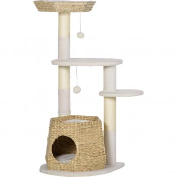 Árbol Rascador para Gatos Mediano PawHut 119 cm