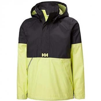 Helly Hansen Chubasquero unisex para niños Active Anora, Unisex niños, Chaqueta para lluvia, 41697, Negro , 12