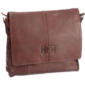Sansibar Barat B-101 BT 05 - Bolso de cuero para mujer, color marrón, talla 37x31x13 cm