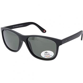Polarising Montana Eyewear MP48A Sunglasses Made of High-Quality Plastic in Black / Green