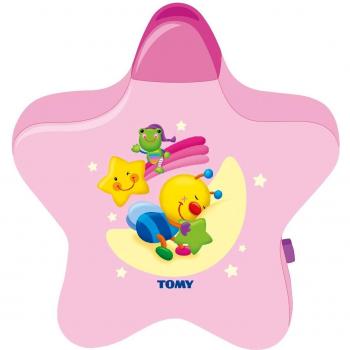Tomy  2013 Lámpara Estrellita - Lámpara nocturna con proyector para niños, color rosa