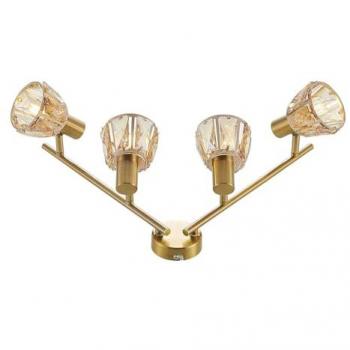 Lámpara de techo moderna 'Kosta' de latón, 4 luces, regulable, E14