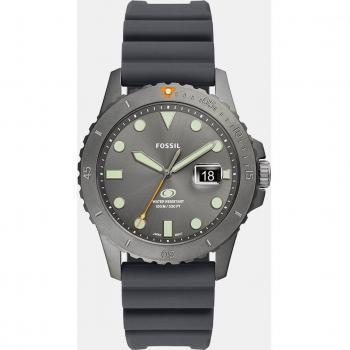 Fossil Blue FS5994 Reloj Analógico para Hombre de Silicona Gris