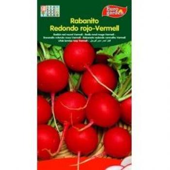 Semillas de Rabanito Redondo Rojo Vermell - Caja de 10 unidades, 15 Gr por sobre, incluye 2 sobres