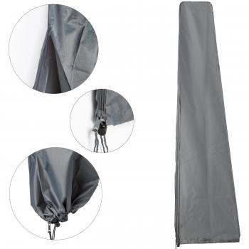Muñeco de Kroll funda en gris para sombrillas protectora para pantallas, pantalla funda de poliéster tamaño para – Sombrilla, Schutzhülle für Marktschirm Ø 400 cm grau