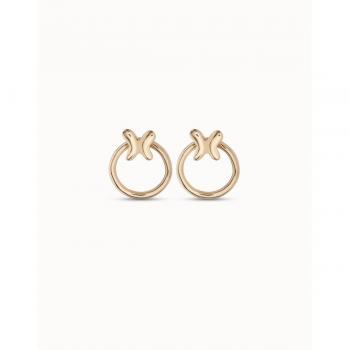 UNO de 50 Elegant Butterfly Effect Earrings - 18K Gold Plated Metal Alloy