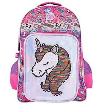 Footy | Mochila Grande Rosa | Línea Unicornio | Mochilas Infantiles para el Colegio | para Niñas Modernas