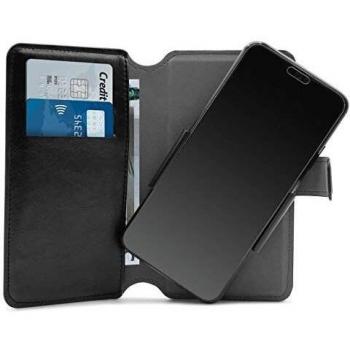 Funda Cartera Universal Puro 360° Rotativa con Compartimentos para Tarjetas - Tamaño XL (Negro)