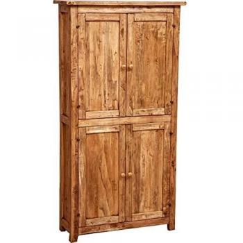 Gabinete Country de madera maciza de tilo con acabado natural 68x25x130 cm