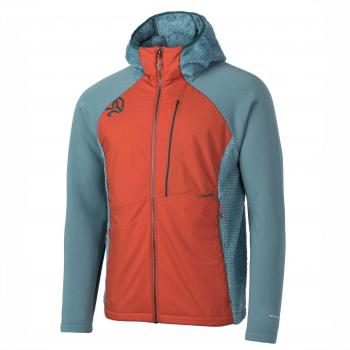 Chaqueta Híbrida de Hombre Ternua Kimo con Capucha Negro Mate y Detalles Amarillos - XXL