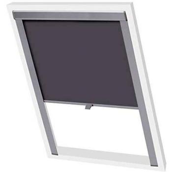 vidaXL Persiana Opaca Enrollable Gris FK06 Cortinas Estores Ventanas Hogar