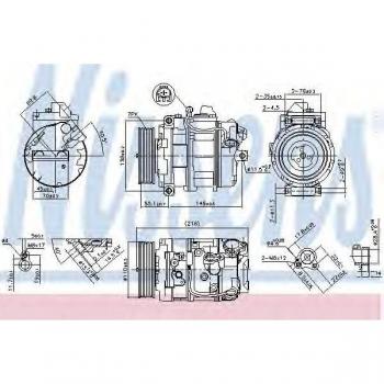 Compresor de aire acondicionado NISSENS 890069