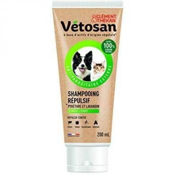 Clément Thékan Vétosan Champú repelente para perros y gatos, 200 ml