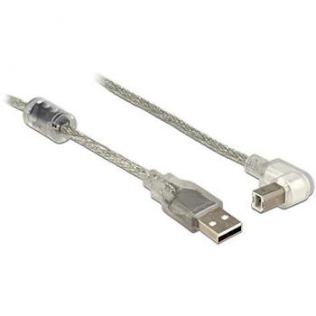 Cable USB 2.0 de 1,5 m Tipo A a Tipo B Transparente DeLOCK 84813