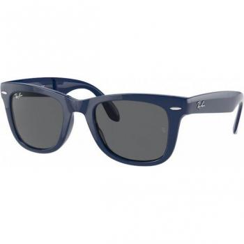 Ray-Ban RB4105 Folding Wayfarer 6197B1 Men's Sunglasses Blue Size 50
