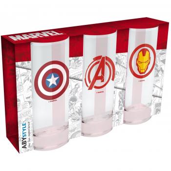 ABYstyle Set 3 Vasos Marvel Logos
