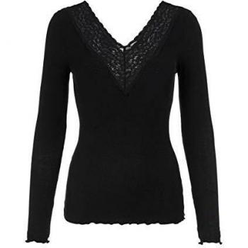PIECES PCSIRI LS Top Noos Camisa Manga Larga, Black, M para Mujer