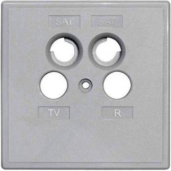 Cubierta para toma de antena TV Axing SZU 2-04 - 4 conexiones, Ondas ultracortas