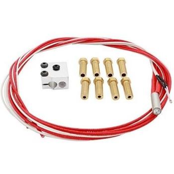 Anycubic Alta velocidad V6 Impresión Pack para RepRap Impresora 3D 1.75mm filamento Volcán de Metal Hotend Boquillas Adicionales + Bloque Calentador + NTC 3950 termistor