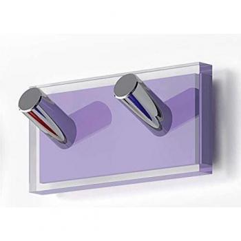 Gedy Rainbow Percha, Resinas termoplásticas, Transparente Lila, Doble