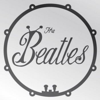 Imán para nevera The Beatles con logotipo de insecto y tambor, tamaño único, blanco/gris