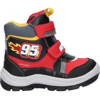 Botas de Niño Geox B Flanfil Boy B Abx, impermeables, con suela antideslizante, diseño moderno en rojo y negro, cierre de velcro para un ajuste fácil