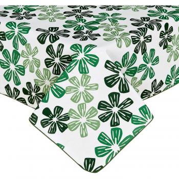 Deconovo Mantel para Mesa de Cocina o Salón con Diseños 140 x 240 cm Verde