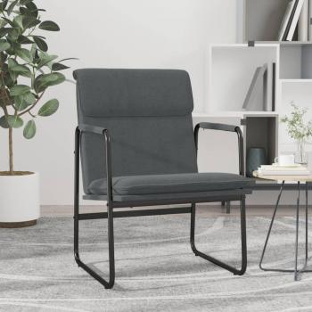 vidaXL Dark Gray Fabric Lounge Chair 55x64x80 cm