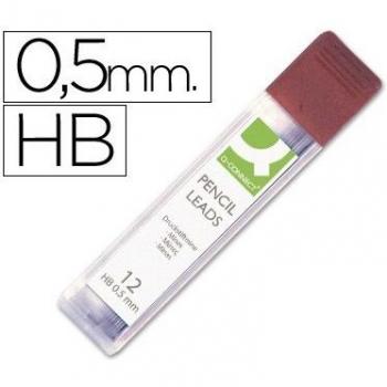 MINAS Q-CONNECT GRAFITO 0.5 HB -ESTUCHE DE 12 MINAS