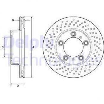 Disco de freno DELPHI BG4769C, tipo: disco de freno, características: compatible con vehículos específicos, fabricado en material de alta calidad para un óptimo rendimiento, diseño que garantiza una mayor durabilidad y resistencia al