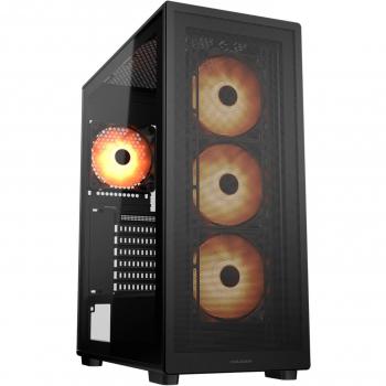 Caja Gaming ATX Intermedia Cougar MX220RGBBLACK - 4 Ventiladores ARGB 120mm - USB 3.2 Gen 2 Type C - Panel Lateral de Vidrio Templado