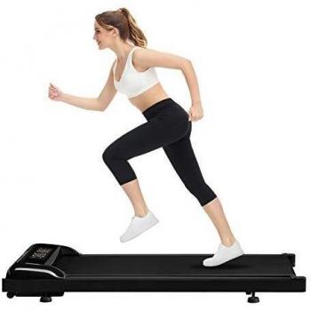 BLBK Cinta de Correr Plana eléctrica, Cinta de Correr de Escritorio, Cinta de Correr para Caminar, Cinta de Correr portátil, máquina de pérdida de Peso, con Control Remoto y Pantalla LCD