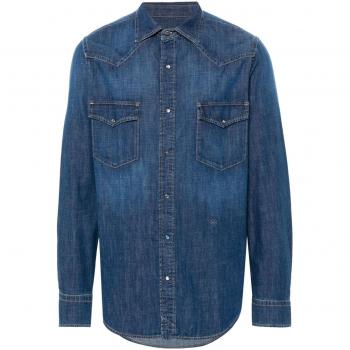 Jacob Cohen Men's Denim Shirt in Clear Blue | Size Medium | UC00215T9734953D