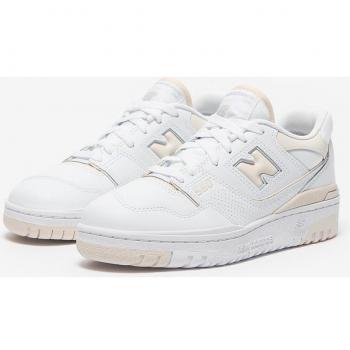 New Balance 550 Women's Sneakers - Clean and Simple Design, Lowtop White/Beige, Size 37.5