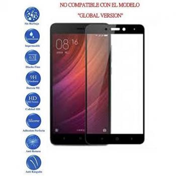 Todotumovil Protector de Pantalla Xiaomi Redmi Note 4 Negro Completo 3D Cristal Templado Vidrio Curvo para movil