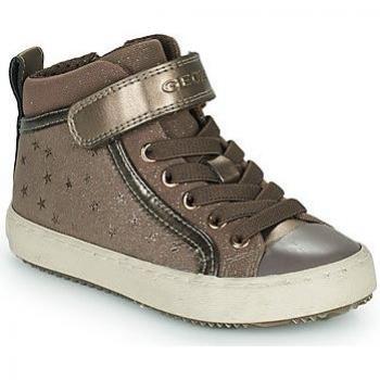 Geox J Kalispera I Girls' High-top Trainers, Beige, Size 2.5 UK Child