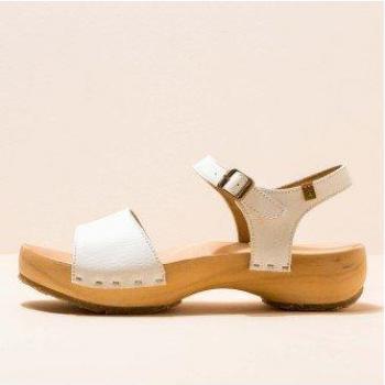 El Naturalista Mujer Sandalias de Piel Path White Shokunin con Plataforma y Cierre de Hebilla en Color Blanco