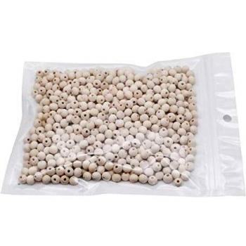 700 cuentas de madera natural sin terminar de 8 mm para guirnaldas, decoraciones y manualidades, adecuadas para decoración del hogar y vacaciones, fabricación de joyas
