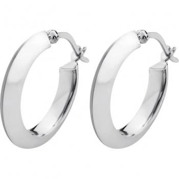 Pendientes de Aro Time Road WS01619 de Plata para Mujer con Acabado Brillo
