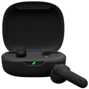 Auriculares In-Ear Bluetooth JBL Wave Flex 2, True Wireless, Autonomía de 40 hrs, Sonido Pure Bass, Smart Ambient, Resistencia IP54, Color Negro