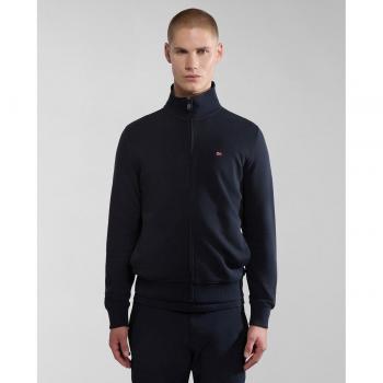Chaqueta deportiva Napapijri Balis FZ Sum lisa con cierre de cremallera para hombre, color negro y rojo