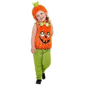 Smiffys 61131T2 - Disfraz de calabaza para niños, unisex, color naranja, edad de 3 a 4 años