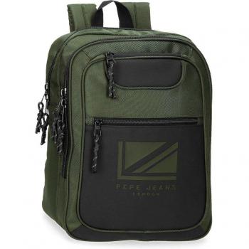 Pepe Jeans Bromley Mochila para Hombre Color Verde con Compartimento para Portátil de 15.6 Pulgadas y Tableta, Dimensiones 28x40x14 cm