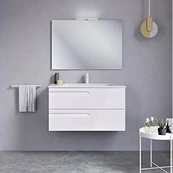 ROYO Vitale Conjunto Mueble 2 Cajones F-39 Blanco Brillo - Medida: 60 CMS