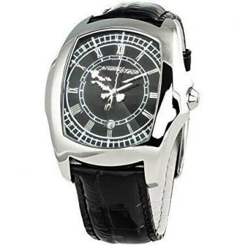 Chronotech Men's Analog Quartz Watch CT7896M-92 with Leather Strap (41mm)