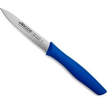 Arcos Serie Nova, Cuchillo Mondador, Hoja de Acero Inoxidable de 100 mm, Mango de Polipropileno Color Azul