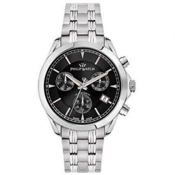 Philip Watch Blaze Men's Chronograph Quartz Watch - Stainless Steel, Black Dial, 100M Water Resistance