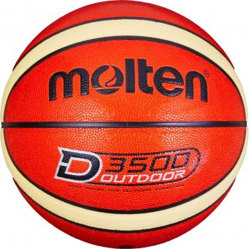 Balón de Baloncesto Molten B7D3500 para Exterior, Naranja/Crema (Óptica Brillante) Unisex