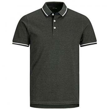 Men's Jack & Jones Paulos Big & Tall Short Sleeve Polo Shirt - Forest Green - Size: Regular/50, 7XL, 5XL